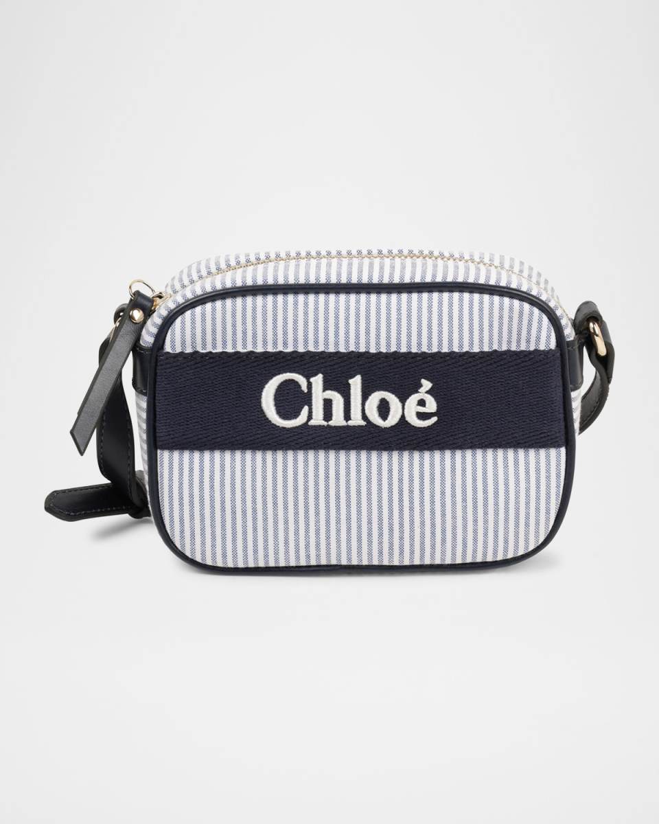 Girl's Stripe Logo Crossbody Bag